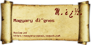 Magyary Ágnes névjegykártya
