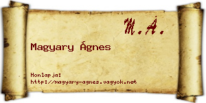 Magyary Ágnes névjegykártya