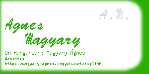 agnes magyary business card